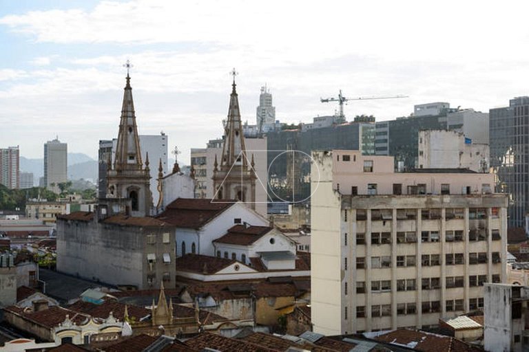 Centro da cidade com vista para o Cristo